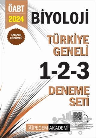 2024 KPSS ÖABT Biyoloji Tamamı Çözümlü Türkiye Geneli 1-2-3 (3'lü Deneme Seti) – Kolektif – Pegem Akademi Yayıncılık kitap kapağı