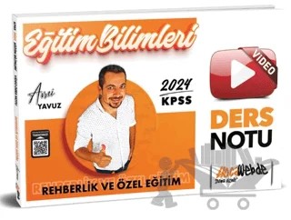 2024 KPSS Eğitim Bilimleri Rehberlik ve Özel Eğitim Video Ders Notları – Avni Yavuz – HocaWebde Yayınları kitap kapağı