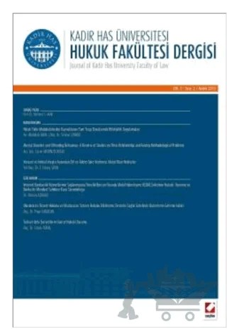 Kadir Has Üniversitesi Hukuk Fakültesi Dergisi Cilt:3 Sayı:2 Aralık 2015 – Seçkin Yayıncılık kitap kapağı