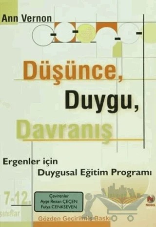 Düşünce, Duygu, Davranış – Ann Vernon – Adana Nobel Kitabevi kitap kapağı