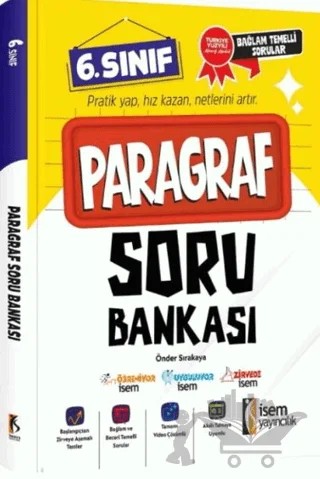 6. Sınıf Paragraf Soru Bankası – Önder Sarıkaya – İSEM Yayıncılık kitap kapağı
