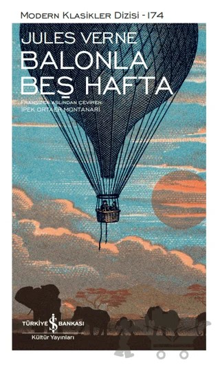 Balonla Beş Hafta – Jules Verne – İş Bankası Kültür Yayınları kitap kapağı