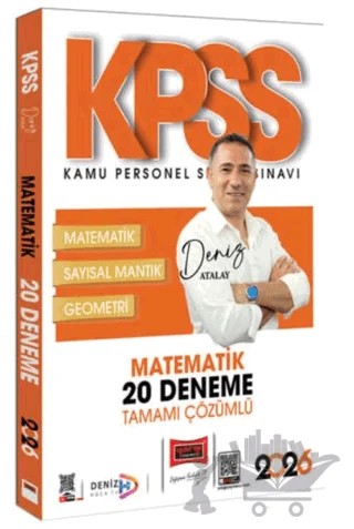 2026 KPSS Tamamı Çözümlü Matematik 20 Deneme – Deniz Atalay – Yargı Yayınevi kitap kapağı