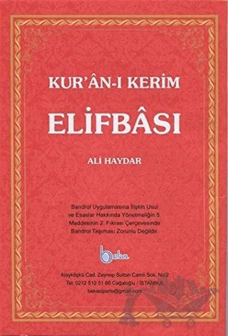 Kur’an-ı Kerim Elifbası – Ali Haydar – Beka Yayınları kitap kapağı
