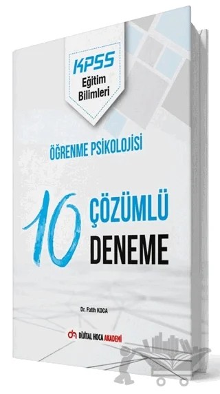 2022 KPSS Eğitim Bilimleri Öğrenme Psikolojisi Çözümlü 10 Deneme – Fatih Koca – Dijital Hoca kitap kapağı