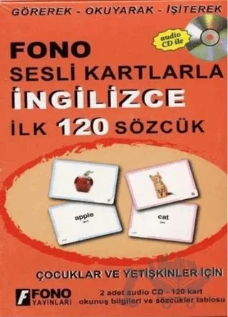 Konuşan Kartlarla İngilizce ilk 120 Sözlük – Kolektif – Fono Yayınları kitap kapağı