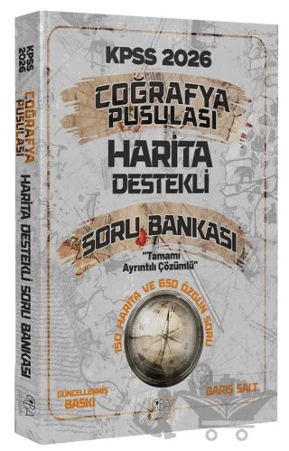 2026 KPSS Coğrafya Pusulası Harita Destekli Soru Bankası Çözümlü – Barış Salt – CBA Akademi kitap kapağı