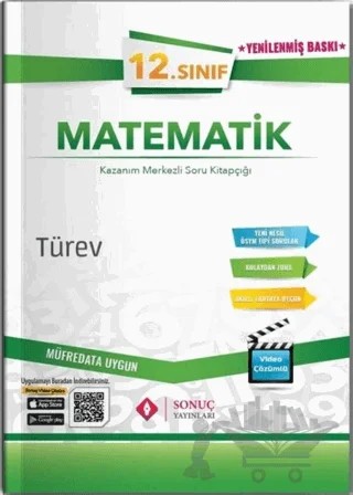 12. Sınıf Matematik Türev Kazanım Merkezli Soru Kitapçığı Video Çözümlü – Kolektif – Sonuç Yayınları kitap kapağı