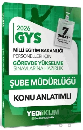 2026 MEB GYS Şube Müdürlüğü Konu Anlatımı – Kolektif – Yediiklim Yayınları kitap kapağı