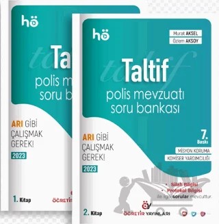 Taltif Polis Mevzuatı Soru Bankası (2 Kitap) – Murat Aksel, Özlem Aksoy – Öğretir Yayınları kitap kapağı