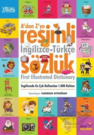 A’dan Z’ye Resimli İngilizce Türkçe Sözlük – Kolektif – Mor Kelebek kitap kapağı