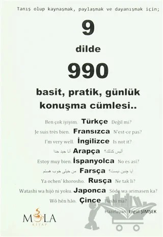 9 Dilde 990 Basit, Pratik, Günlük Konuşma Cümlesi – Ergül Şimşek – Mola Kitap kitap kapağı