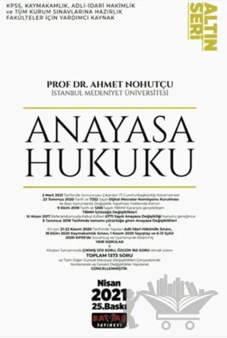 Anayasa Hukuku Konu Anlatımlı Altın Seri – Kolektif – Savaş Yayınevi kitap kapağı