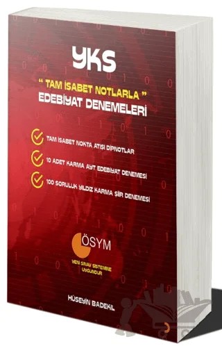 YKS - Tam İsabet Notlarla Edebiyat Denemeleri – Hüseyin Badekıl – Cinius Yayınları kitap kapağı