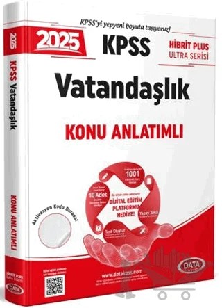 2025 KPSS Hibrit Plus Ultra Serisi Vatandaşlık Konu Anlatımlı – Kolektif – Data Yayınları kitap kapağı