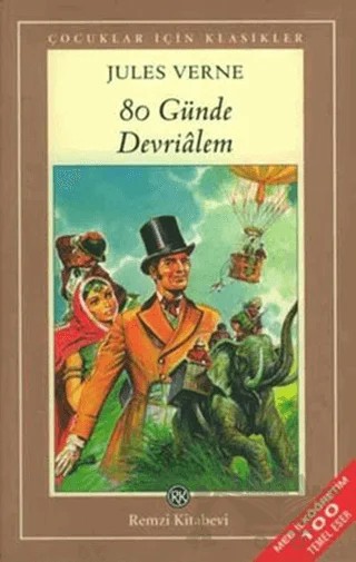 80 Günde Devrialem – Jules Verne – Remzi Kitabevi kitap kapağı