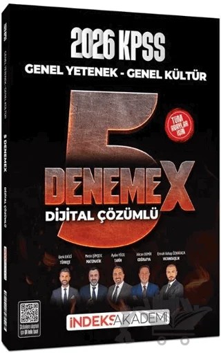 2026 KPSS Genel Yetenek Genel Kültür 5 DenemeX Çözümlü – Kolektif – İndeks Akademi Yayıncılık kitap kapağı
