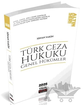 Türk Ceza Hukuku Genel Hükümler Konu Anlatımı – Sinan Sakin – Savaş Yayınevi kitap kapağı