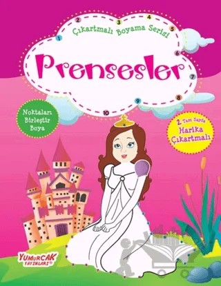 Prensesler - Çıkartmalı Boyama Serisi – Kolektif – Yumurcak Yayınları kitap kapağı