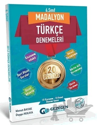 6. Sınıf Türkçe Madalyon 20 Deneme – Kolektif – Gezegen Yayıncılık kitap kapağı
