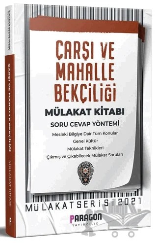 2021 Çarşı ve Mahalle Bekçiliği Çıkmış Sorularla Mülakat Kitabı – Kolektif – Paragon Yayıncılık kitap kapağı
