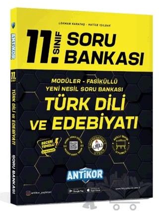 11. Sınıf Türk Dili Ve Edebiyatı Soru Bankası 2022 – Kolektif – Antikor Yayınları kitap kapağı