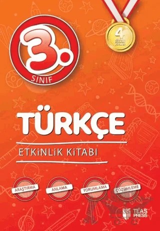4 Aşamada Etkinlik Kitabı - 3. Sınıf Türkçe Etkinlik Kitabı – Kolektif – Teas Press kitap kapağı