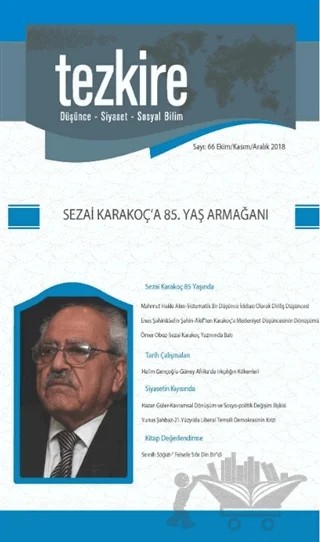 Tezkire Dergisi Sayı: 66 Ekim - Kasım Aralık 2018 – Tezkire Dergisi kitap kapağı