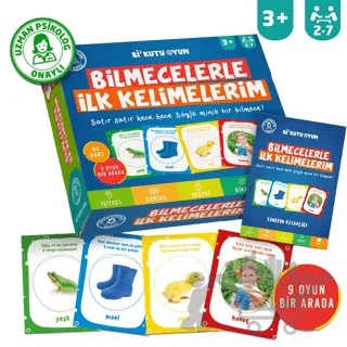Bilmecelerle İlk Kelimelerim – Kolektif – Bi Kutu Oyun kitap kapağı