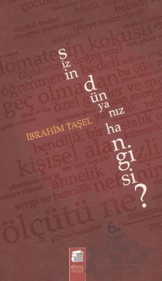 Sizin Dünyanız Hangisi? – İbrahim Taşel – Final Kültür Sanat Yayınları kitap kapağı