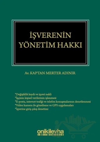 İşverenin Yönetim Hakkı – Kaptan Merter Adınır – On İki Levha Yayınları kitap kapağı
