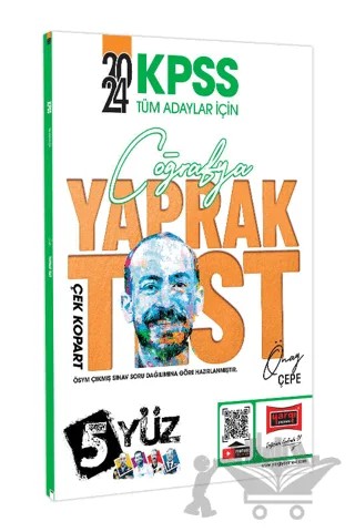 2024 KPSS Tüm Adaylar İçin 5Yüz Coğrafya Çek Kopart Yaprak Test – Önay Çepe – Yargı Yayınevi kitap kapağı