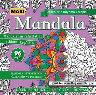 Maxi Mandala Desenlerle Boyama Terapisi 15 – Bertan Kodamanoğlu – Maxi Yayıncılık kitap kapağı
