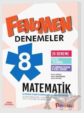 8. Sınıf Matematik Fenomen Denemeler (28 Deneme) – Kolektif – Fenomen Yayınları kitap kapağı