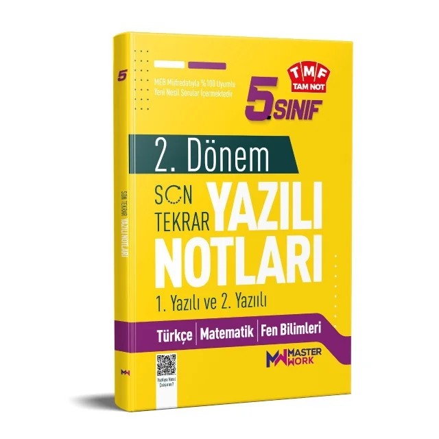 5. Sınıf 2. Dönem 1. ve 2. Yazılı Notları Son Tekrar – Komisyon – MasterWork kitap kapağı