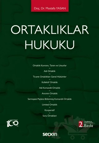 Ortaklıklar Hukuku – Mustafa Yasan – Seçkin Yayıncılık kitap kapağı