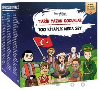 Tarih Yazan Çocuklar (100 Kitaplık Mega Set) – Ayşe Hale, Deniz Özbatur, Gülden Ağ, Erhan Cingöz, Gökçe Demirelli Buran – Hayykitap kitap kapağı