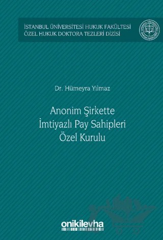 Anonim Şirkette İmtiyazlı Pay Sahipleri Özel Kurulu – Hümeyra Yılmaz – On İki Levha Yayınları kitap kapağı