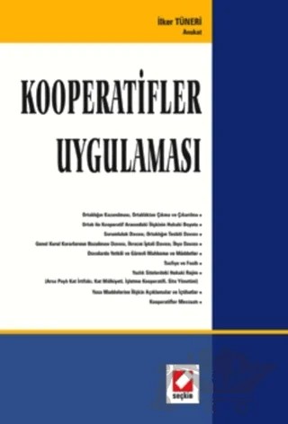 Kooperatifler Uygulaması – İlker Tüneri – Seçkin Yayıncılık kitap kapağı