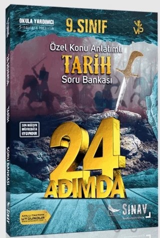 24 Adımda 9. Sınıf Özel Konu Anlatımlı Tarih Soru Bankası – Kolektif – Sınav Yayınları kitap kapağı