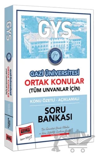 Yargı Yayınları GYS Gazi Üniversitesi Ortak Konular Konu Özetli - Açıklamalı Soru Bankası – Kolektif – Yargı Yayınevi kitap kapağı