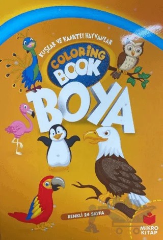 Boyama Kitabı: Kuşlar ve Kanatlı Hayvanlar – Kolektif – Mikro Kitap kitap kapağı