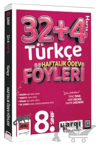8.Sınıf Türkçe 32+4 Haftalık Ödev Föyleri – Kolektif – Yargı Yayınevi kitap kapağı
