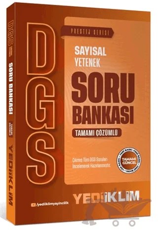 2027 DGS Prestij Serisi Sayısal Yetenek Tamamı Çözümlü Soru Bankası – Kolektif – Yediiklim Yayınları kitap kapağı