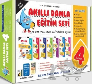 4. Sınıf - Akıllı Damla Eğitim Seti 2019 – Abdullah Çoşkun – Damla Yayınevi kitap kapağı