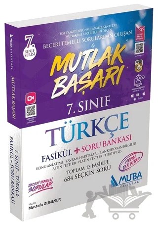 7. Sınıf Türkçe Fasikül ve Soru Bankası – Mustafa Güneser – Muba Yayınları kitap kapağı