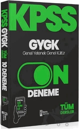 2024 KPSS Genel Yetenek Genel Kültür 10 Deneme – Kolektif – İSEM Yayıncılık kitap kapağı