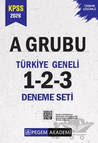 2026 KPSS A Grubu Tamamı Çözümlü Türkiye Geneli 1-2-3 (3'lü Deneme Seti) – Kolektif – Pegem Akademi Yayıncılık kitap kapağı