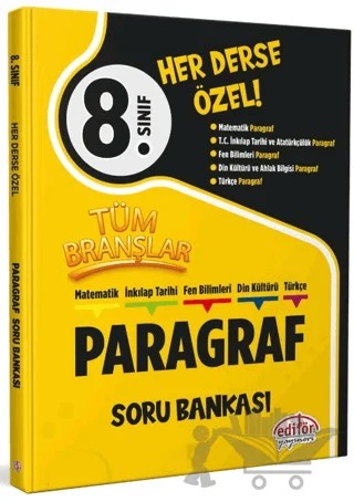 8. Sınıf Tüm Branşlar Paragraf Soru Bankası – Kolektif – Editör Yayınevi kitap kapağı