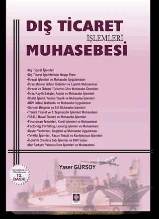 Dış Ticaret İşlemleri Muhasebesi – Yaser Gürsoy – Ekin Basım Yayın kitap kapağı